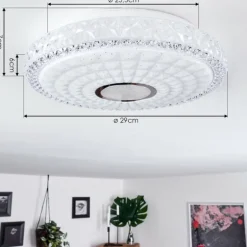 Plafonnier Cavalese LED Blanc, 1 lumière