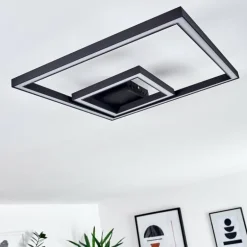 Plafonnier Cavareno LED Noir, 1 lumière