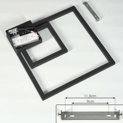 Plafonnier Cavareno LED Noir, 1 lumière