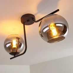 Plafonnier Cayuta Noir, 2 lumières