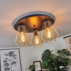 Plafonnier Cenova Noir, 3 lumières