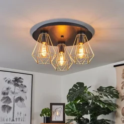 Plafonnier Cenova Noir, 3 lumières