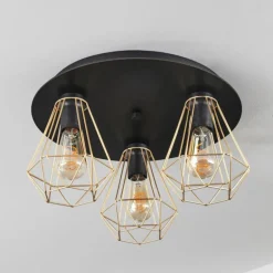 Plafonnier Cenova Noir, 3 lumières