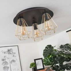 Plafonnier Cenova Noir, 3 lumières