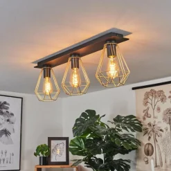 Plafonnier Cenova Noir, 3 lumières