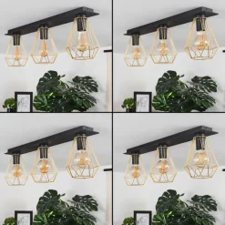 Plafonnier Cenova Noir, 3 lumières