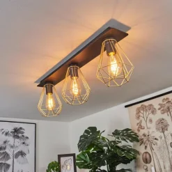 Plafonnier Cenova Noir, 3 lumières