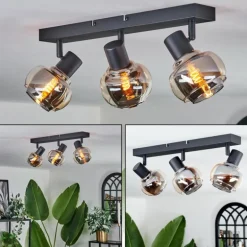 Plafonnier Cevio Noir, 3 lumières