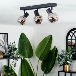 Plafonnier Cevio Noir, 3 lumières