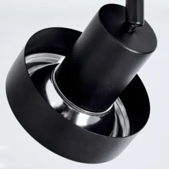 Plafonnier Chagres Noir, Argenté, 4 lumières