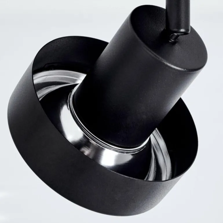 Plafonnier Chagres Noir, Argenté, 4 lumières