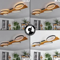 Plafonnier Chancani LED Écru, Noir, 1 lumière