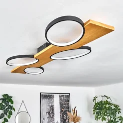 Plafonnier Chancani LED Écru, Noir, 1 lumière