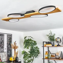 Plafonnier Chancani LED Écru, Noir, 1 lumière