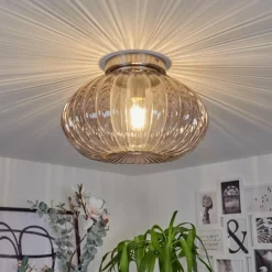 Plafonnier Chapal Nickel mat, 1 lumière