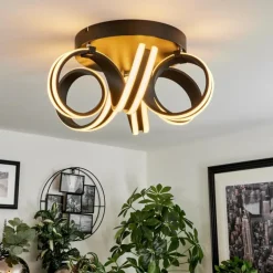 Plafonnier Chapotia LED Noir, 1 lumière