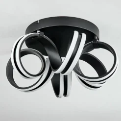 Plafonnier Chapotia LED Noir, 1 lumière