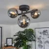 Plafonnier Chariton LED Noir, 3 lumières