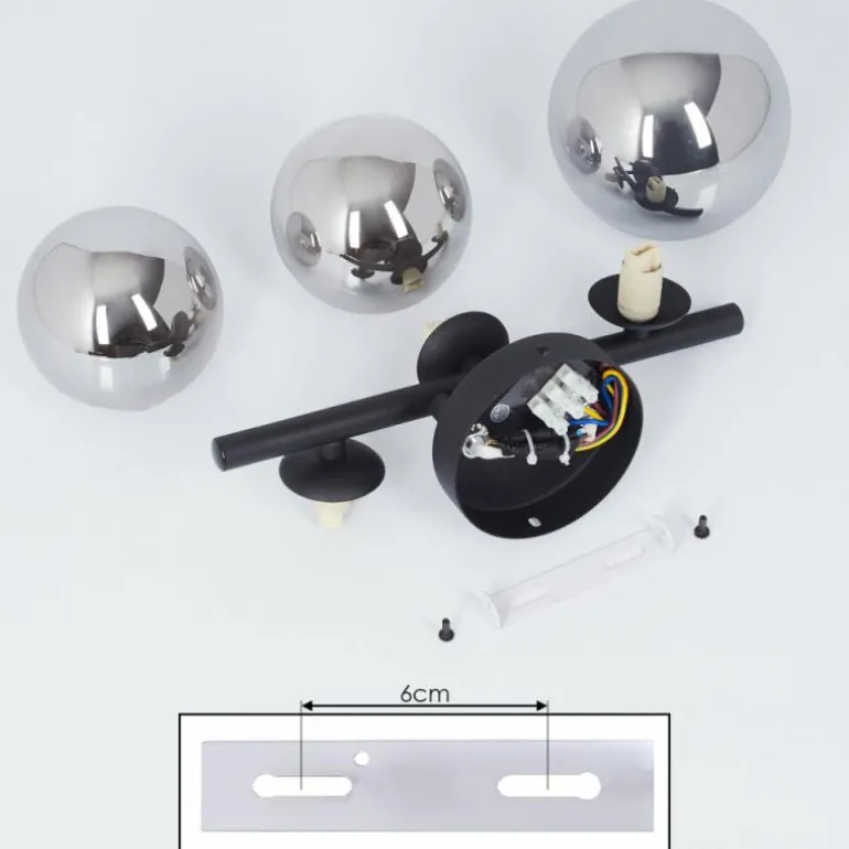 Plafonnier Chariton LED Noir, 3 lumières