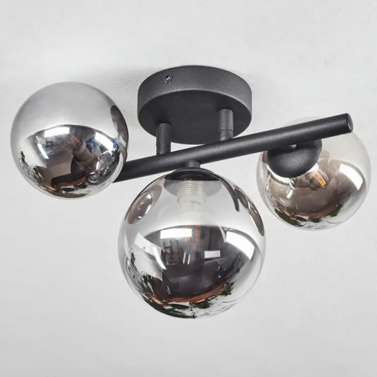 Plafonnier Chariton LED Noir, 3 lumières