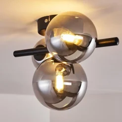 Plafonnier Chariton Noir, 3 lumières