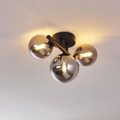 Plafonnier Chariton Noir, 3 lumières