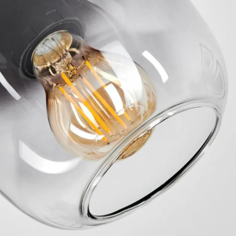 Plafonnier Chauplane Bois foncé, Noir, 1 lumière