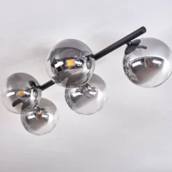 Plafonnier Chehalis Clair, Fumé, 5 lumières