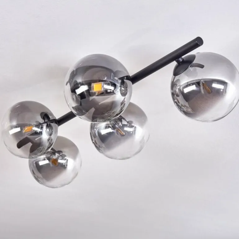 Plafonnier Chehalis Clair, Fumé, 5 lumières