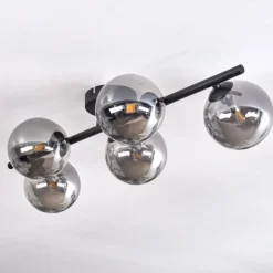 Plafonnier Chehalis Fumé, 5 lumières