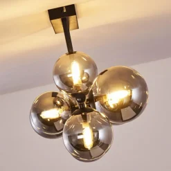 Plafonnier Chehalis LED Noir, 9 lumières