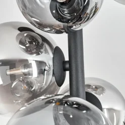 Plafonnier Chehalis Noir, 8 lumières