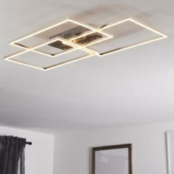 Plafonnier Cheka LED Aluminium, 3 lumières, Télécommandes