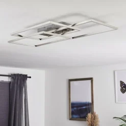 Plafonnier Cheka LED Aluminium, 3 lumières, Télécommandes