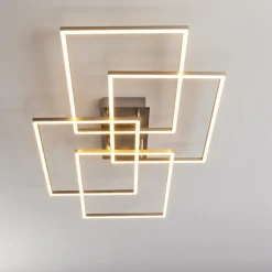 Plafonnier Cheka LED Aluminium, 4 lumières, Télécommandes