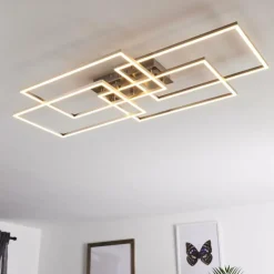 Plafonnier Cheka LED Aluminium, 4 lumières, Télécommandes