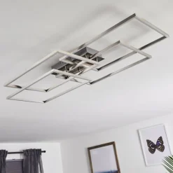 Plafonnier Cheka LED Aluminium, 4 lumières, Télécommandes