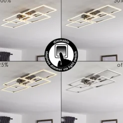 Plafonnier Cheka LED Aluminium, 4 lumières