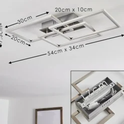Plafonnier Cheka LED Aluminium, 3 lumières