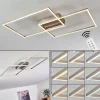 Plafonnier Cheka LED Nickel mat, 2 lumières, Télécommandes