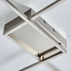 Plafonnier Cheka LED Nickel mat, 2 lumières, Télécommandes