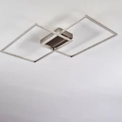 Plafonnier Cheka LED Nickel mat, 2 lumières, Télécommandes