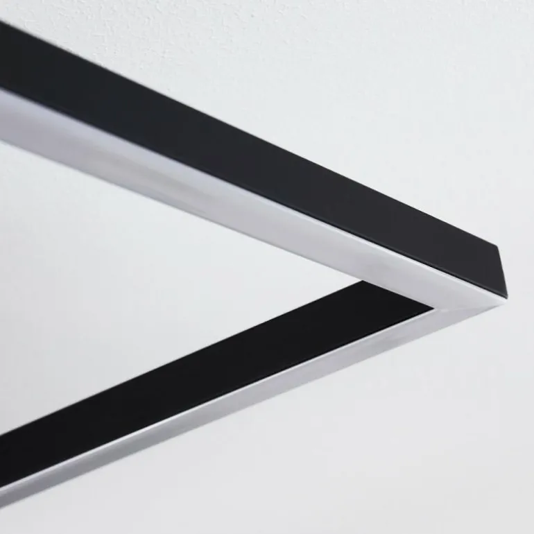 Plafonnier Cheka LED Noir, 2 lumières, Télécommandes