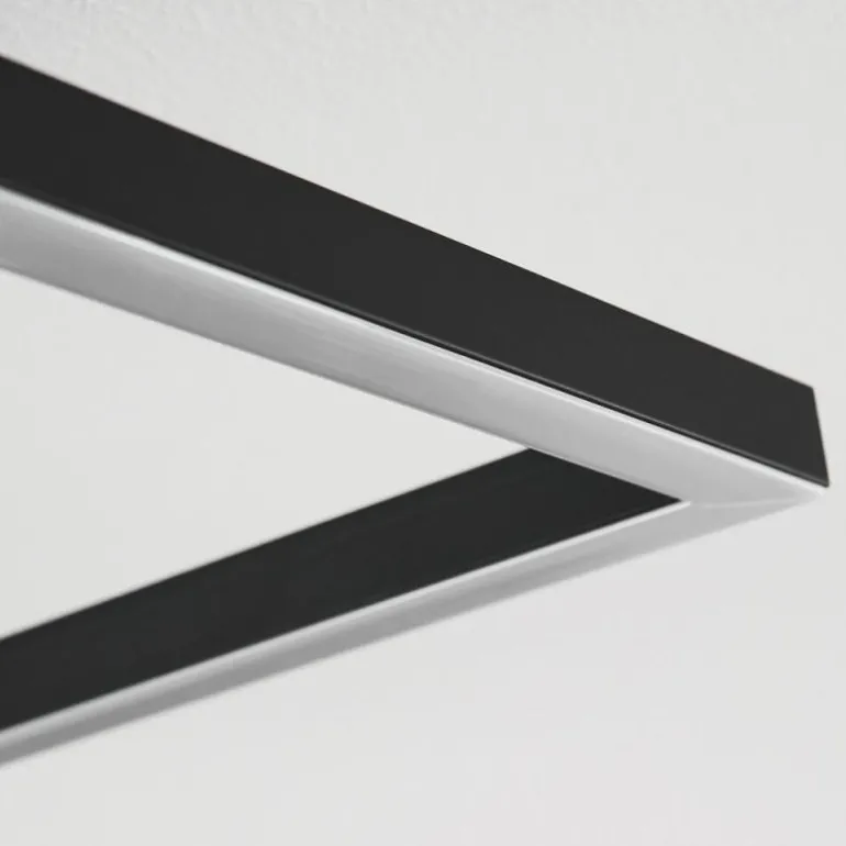 Plafonnier Cheka LED Noir, 2 lumières, Télécommandes