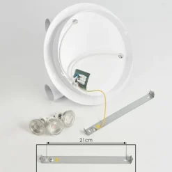 Plafonnier Chennai LED Chrome, Blanc, 3 lumières