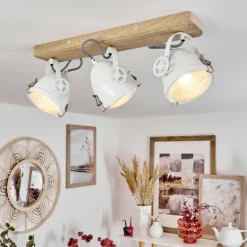 Plafonnier Chetican LED Écru, 3 lumières