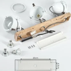 Plafonnier Chetican LED Écru, 3 lumières