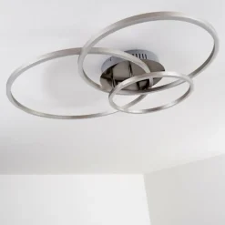 Plafonnier Chilkat LED Nickel mat, 1 lumière