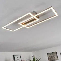 Plafonnier Chilkat LED Nickel mat, 1 lumière