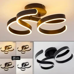 Plafonnier Chippewa LED Noir, 1 lumière